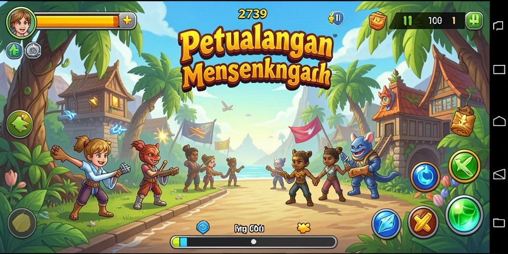 Screenshot utama 2739 menunjukkan aksi seru dalam gameplay Arcade.