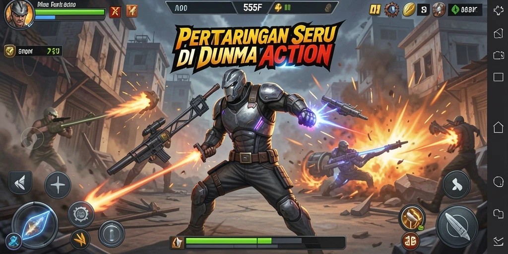 Tampilan gameplay <strong>555F</strong> dengan aksi yang mendebarkan dan grafis menawan.