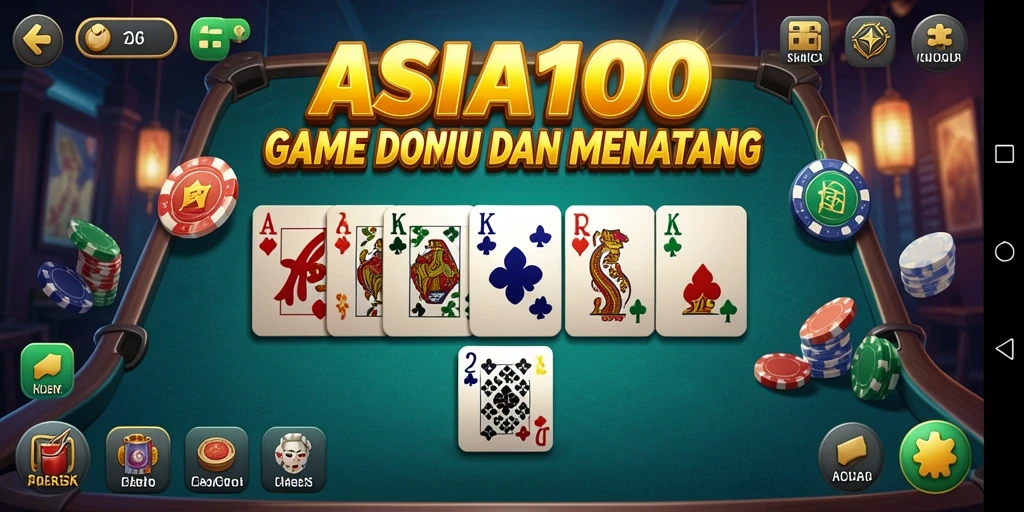 Tampilan gameplay menegangkan dalam ASIA100 di dunia Domino.
