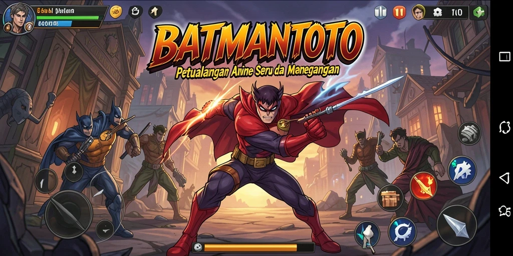 Gambar gameplay BATMANTOTO yang menampilkan aksi karakter anime.