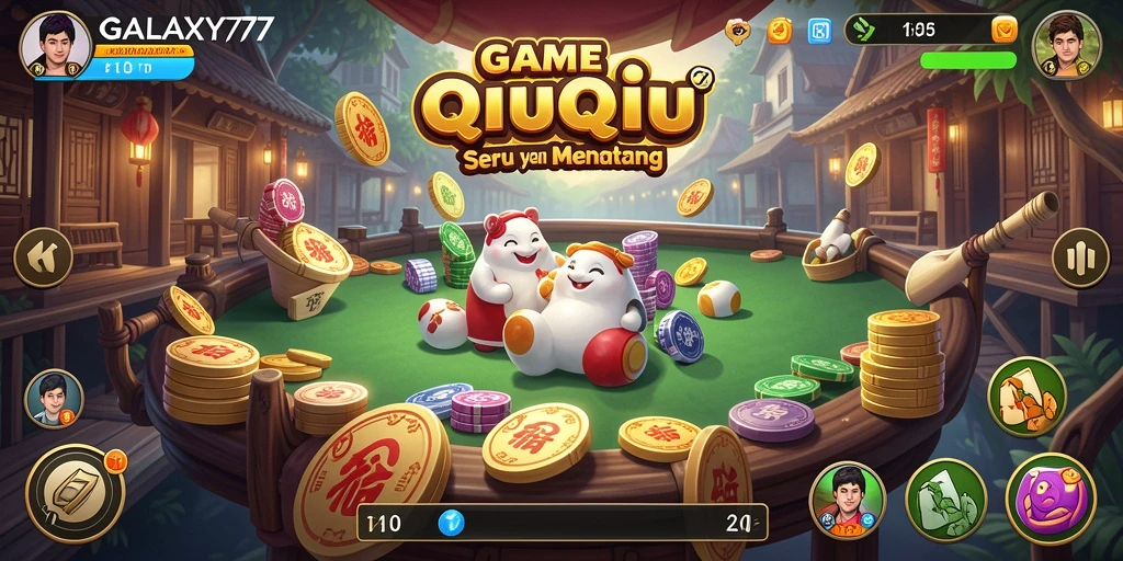 Tampilan gameplay seru dari QiuQiu di GALAXY77.