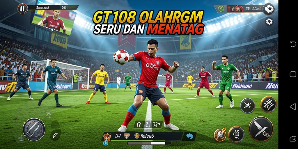 Tampilan gameplay seru dalam GT108 dengan aksi olahraga yang menegangkan.