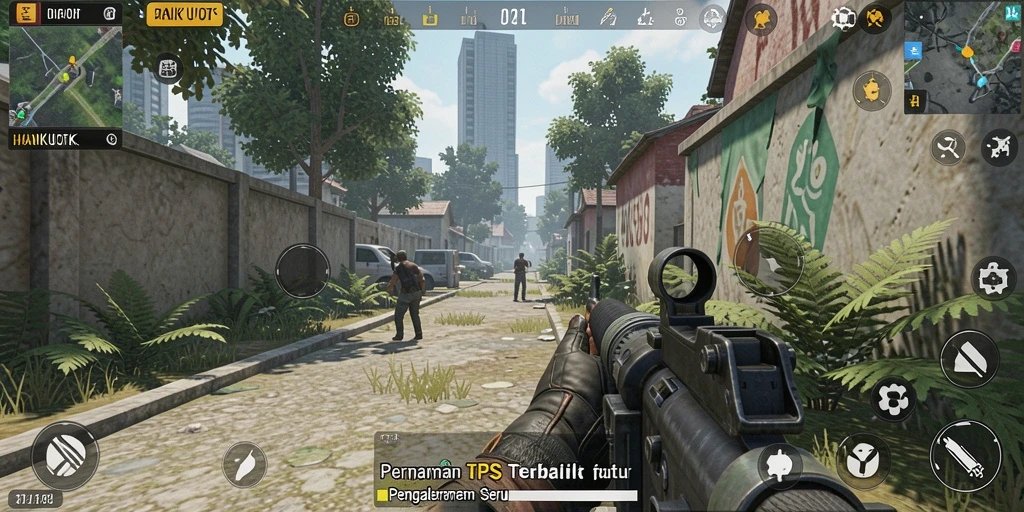 Tampilan gameplay HAIKUOTK dengan aksi seru dan dinamis.