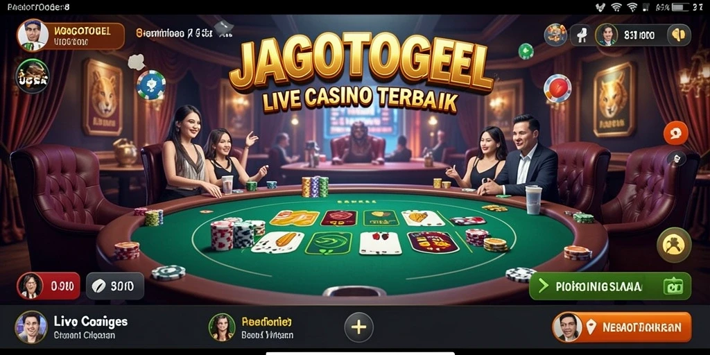 Tampilan visual menarik dari gameplay Live Casino JAGOTOGEL.