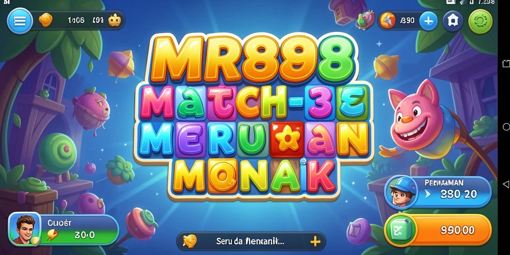 Tampilan gameplay seru dari MR888 dalam kategori Match-3.