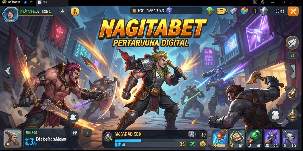 Tangkapan layar menampilkan aksi pertarungan mendebarkan dalam NAGITABET.