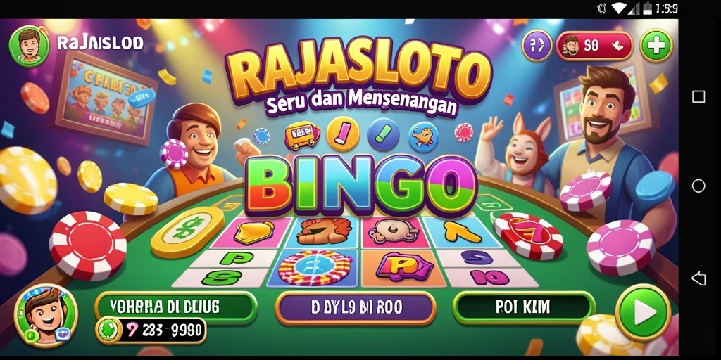 Tampilan gameplay Bingo RAJASLOTO yang seru dan interaktif.