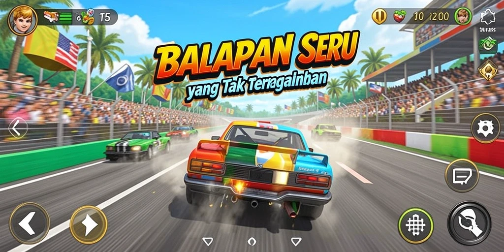 Tampilan gameplay balapan T6 yang mendebarkan dan menantang.