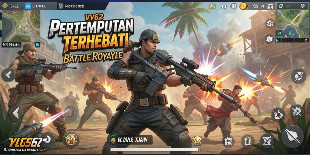 Tampilan gameplay VV62 yang penuh aksi dan strategi pertempuran.